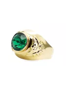 Ring Smaragd 14 Karat Gelbgold Vintage Schmuck vrc078y